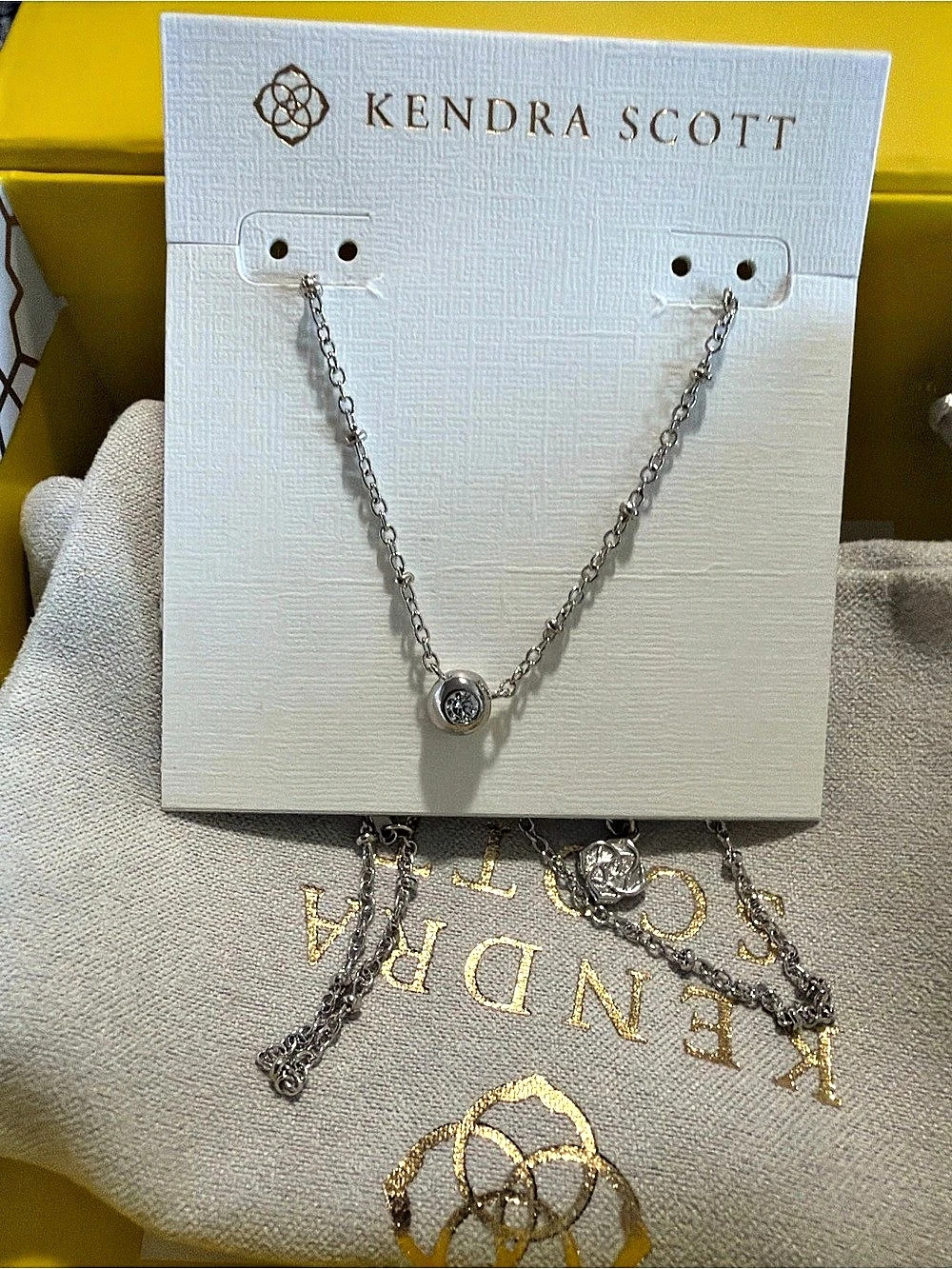 Kendra Scott Silver-Tone Pendant Necklace NWT